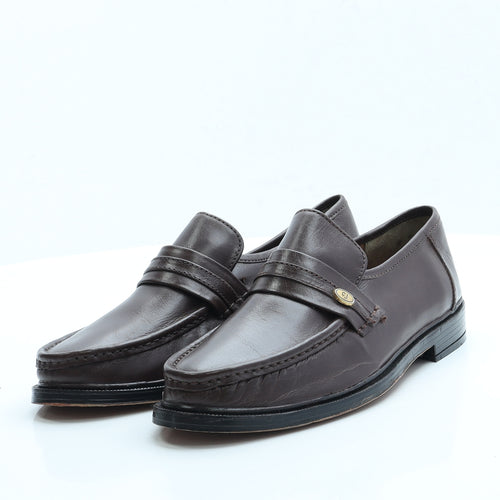 Clifford James Mens Brown Faux Leather Loafer Casual UK 7
