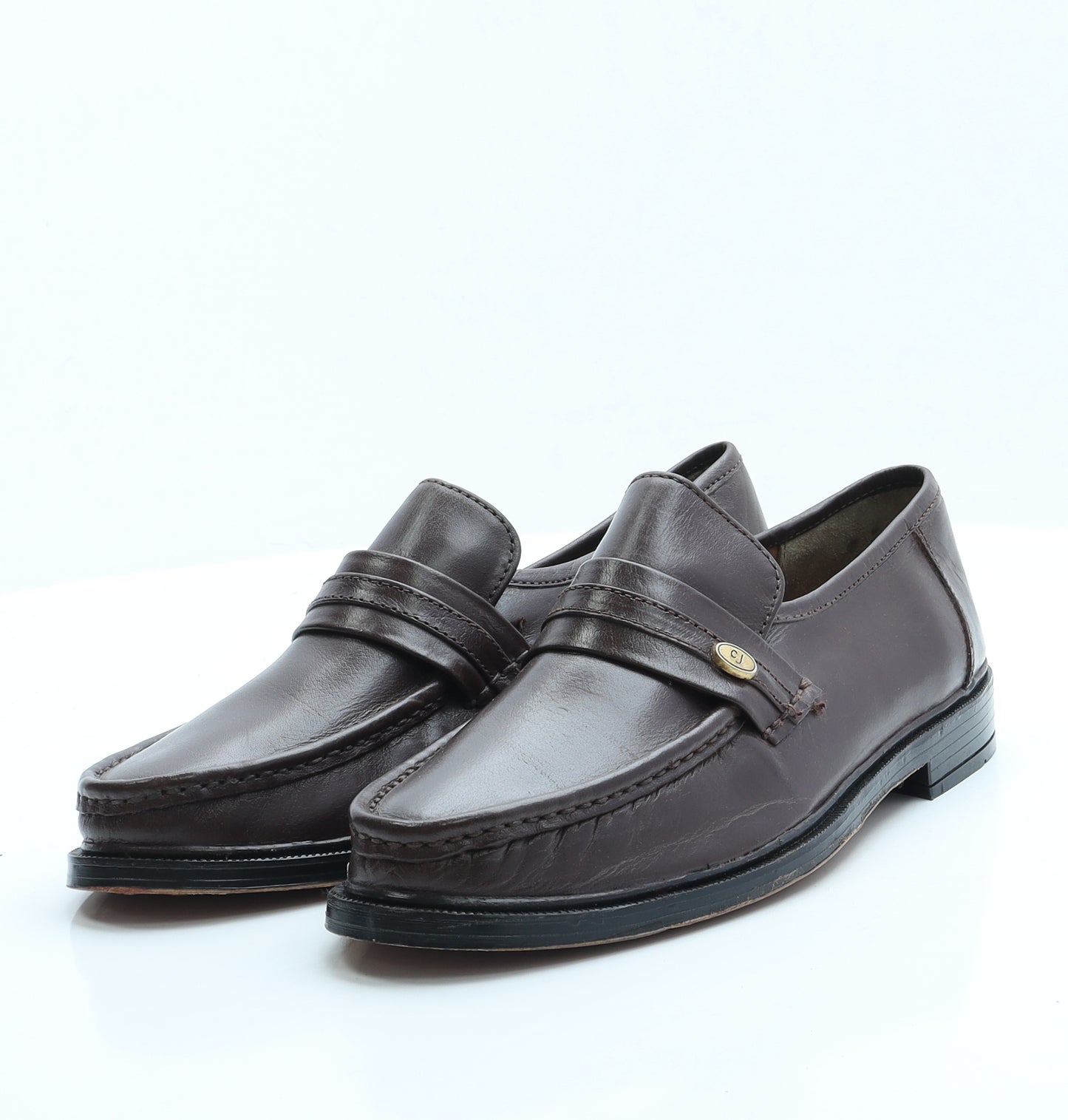 Clifford James Mens Brown Faux Leather Loafer Casual UK 7
