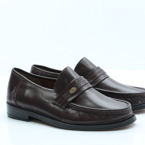 Clifford James Mens Brown Faux Leather Loafer Casual UK 7