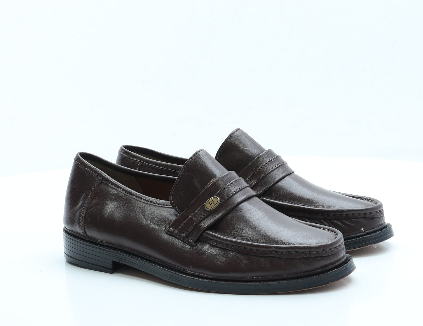 Clifford James Mens Brown Faux Leather Loafer Casual UK 7