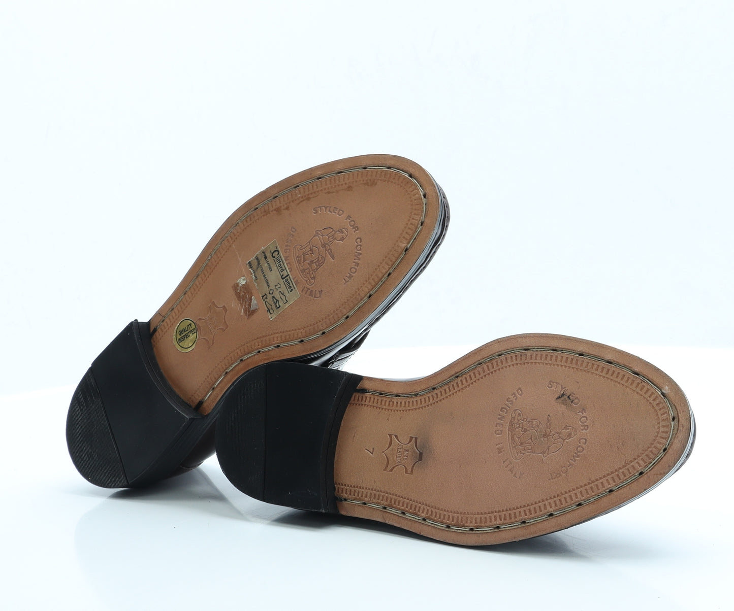 Clifford James Mens Brown Faux Leather Loafer Casual UK 7