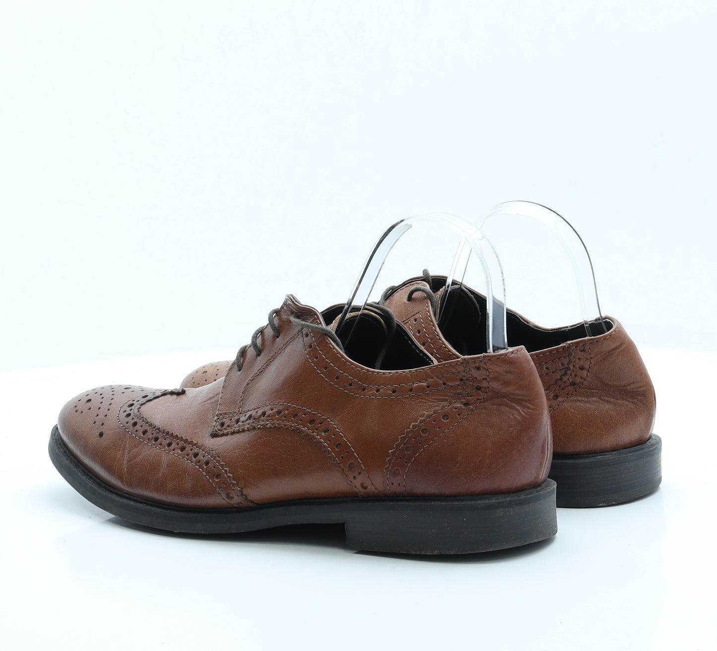 Debenhams Mens Brown Faux Leather Brogue Dress UK 9 EUR 43