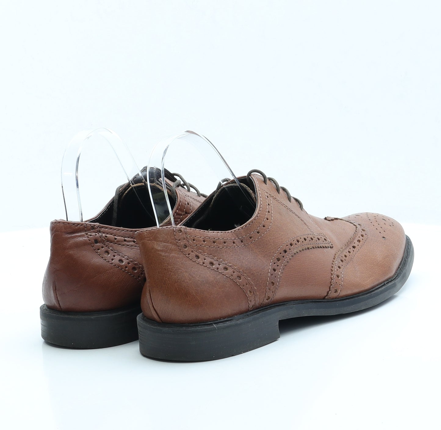 Debenhams Mens Brown Faux Leather Brogue Dress UK 9 EUR 43