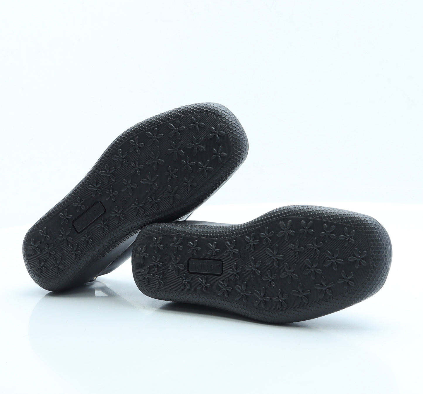 Hotter Womens Blue Faux Leather Flat UK 3