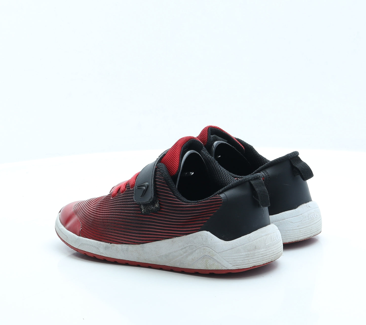 Clarks Boys Red Polyester Trainer UK 1.5