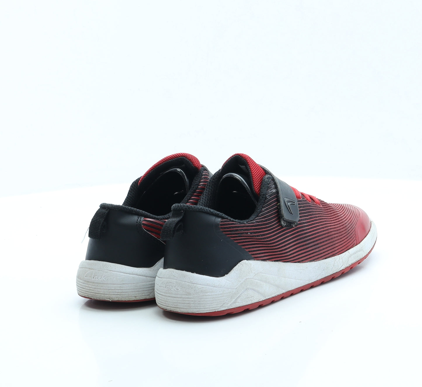 Clarks Boys Red Polyester Trainer UK 1.5