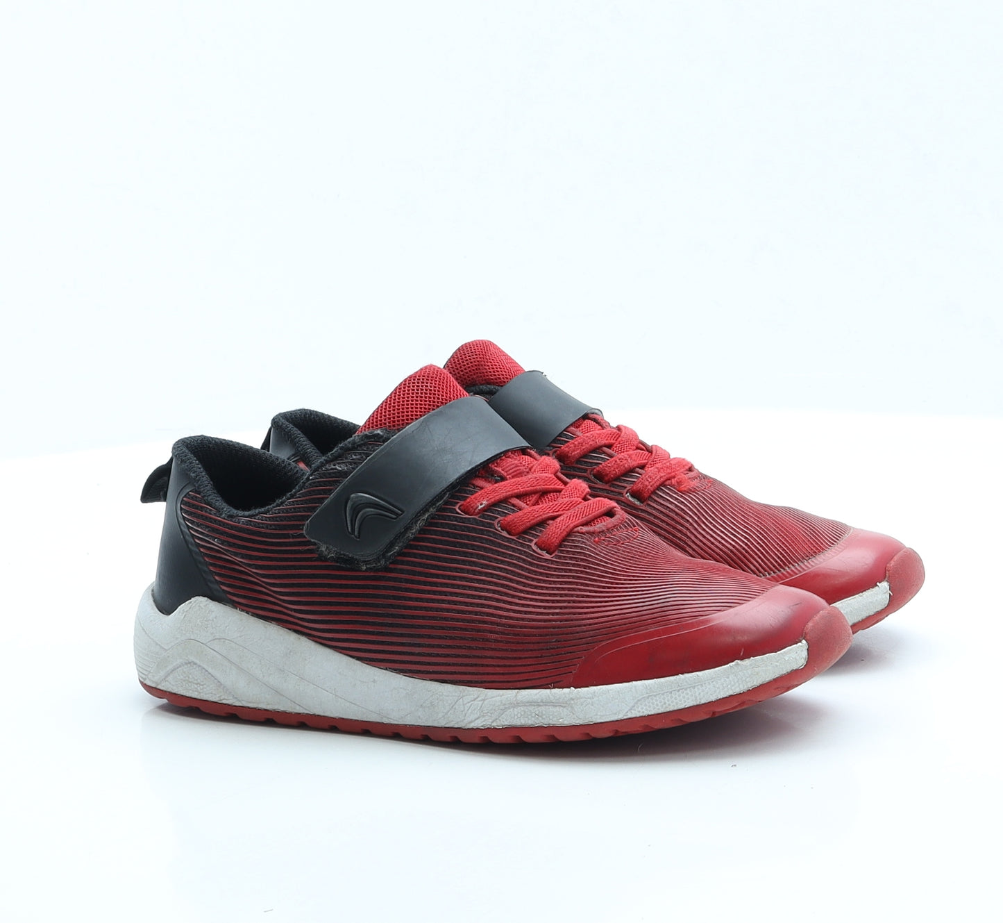 Clarks Boys Red Polyester Trainer UK 1.5
