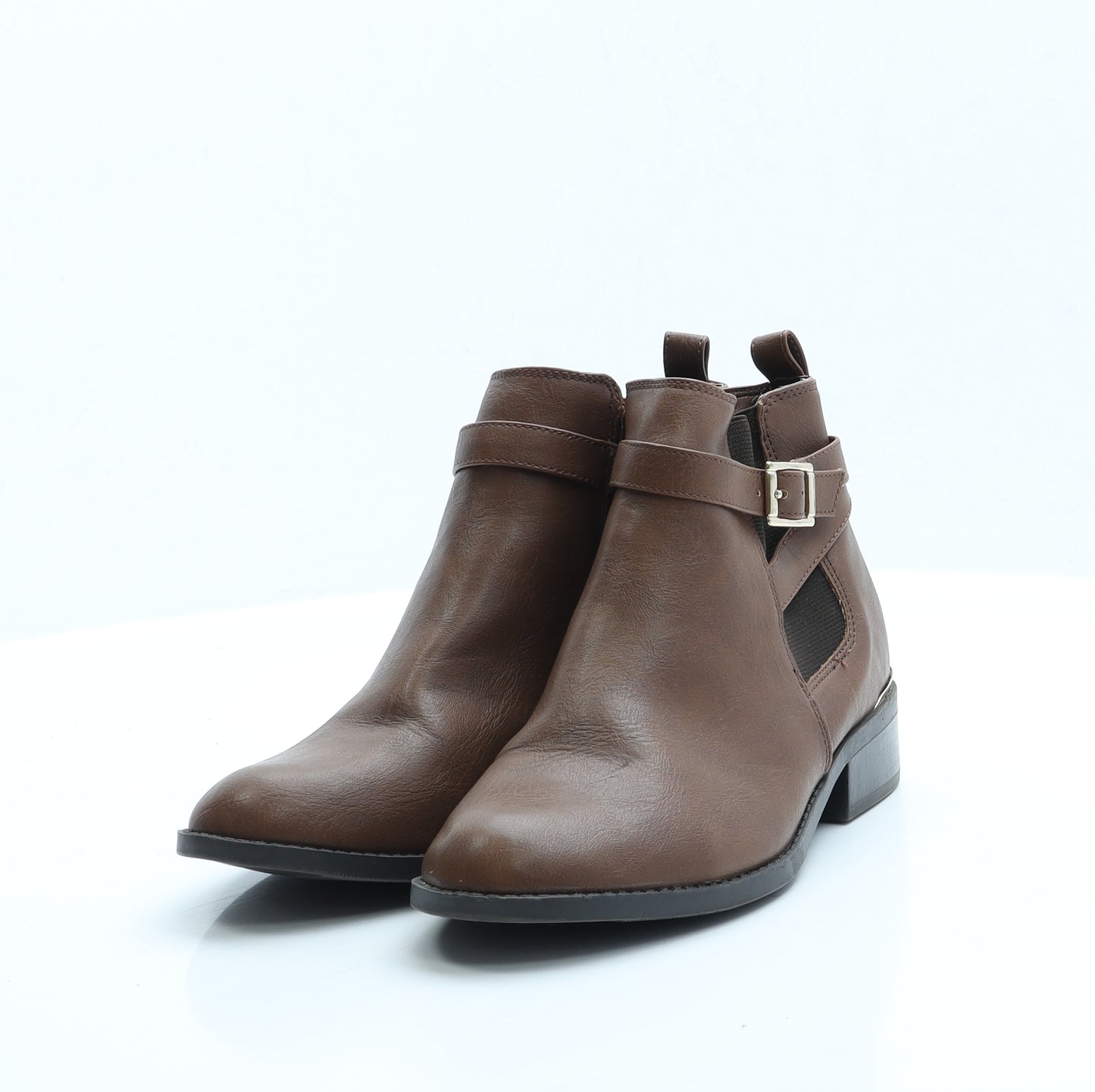 New Look Girls Brown Faux Leather Chelsea Boot UK 3 EUR 36