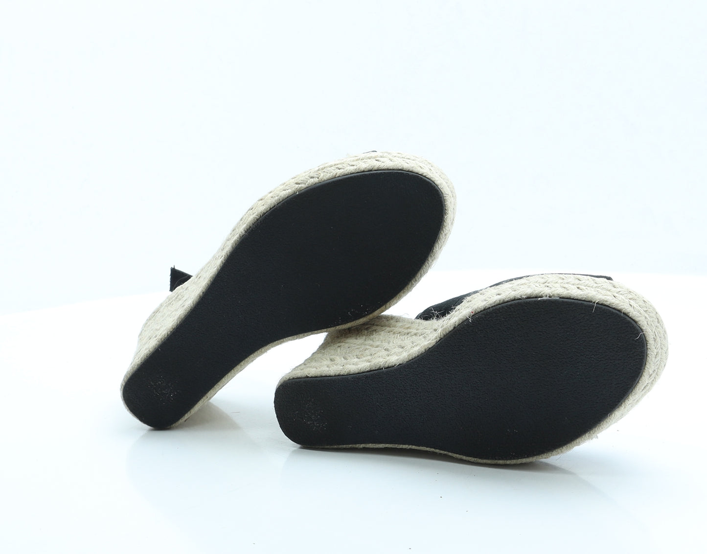 SoulCal&Co Womens Black Faux Suede Espadrille Heel UK 5 EUR 37.5
