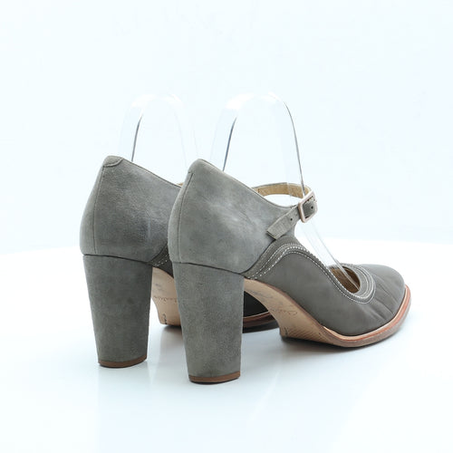 Clarks Womens Green Polyester Court Heel UK 7