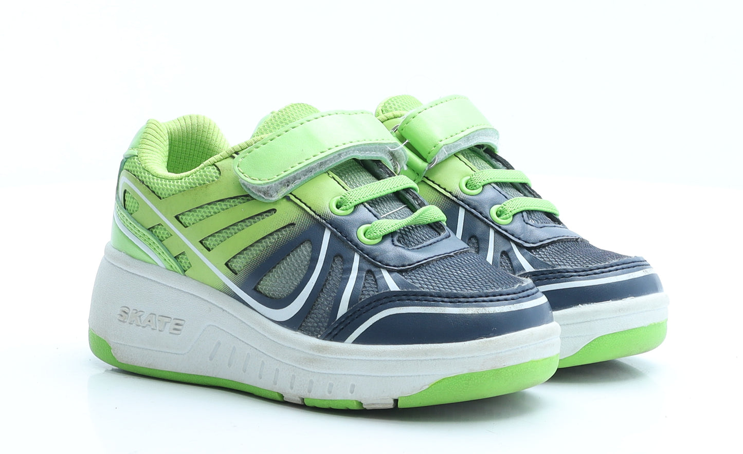 Skate Boys Green Colourblock Polyester Trainer UK 11.5 EUR 29