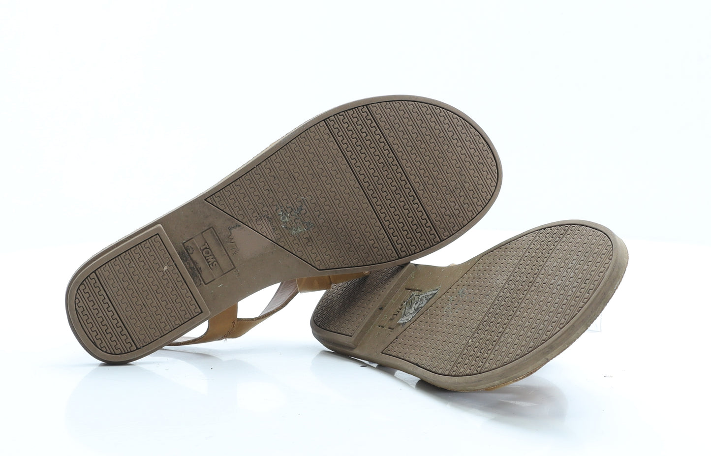 Toms Womens Brown Polyester Strappy Sandal UK 7.5