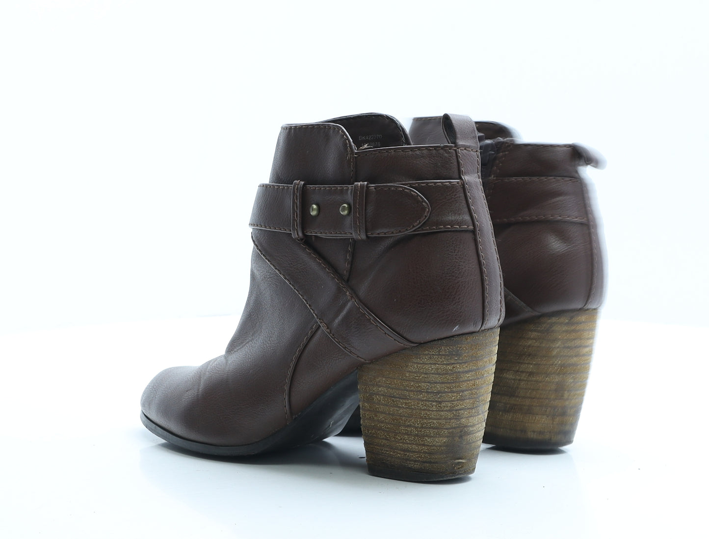 F&F Womens Brown Polyester Bootie Boot UK 6.5 EUR 40