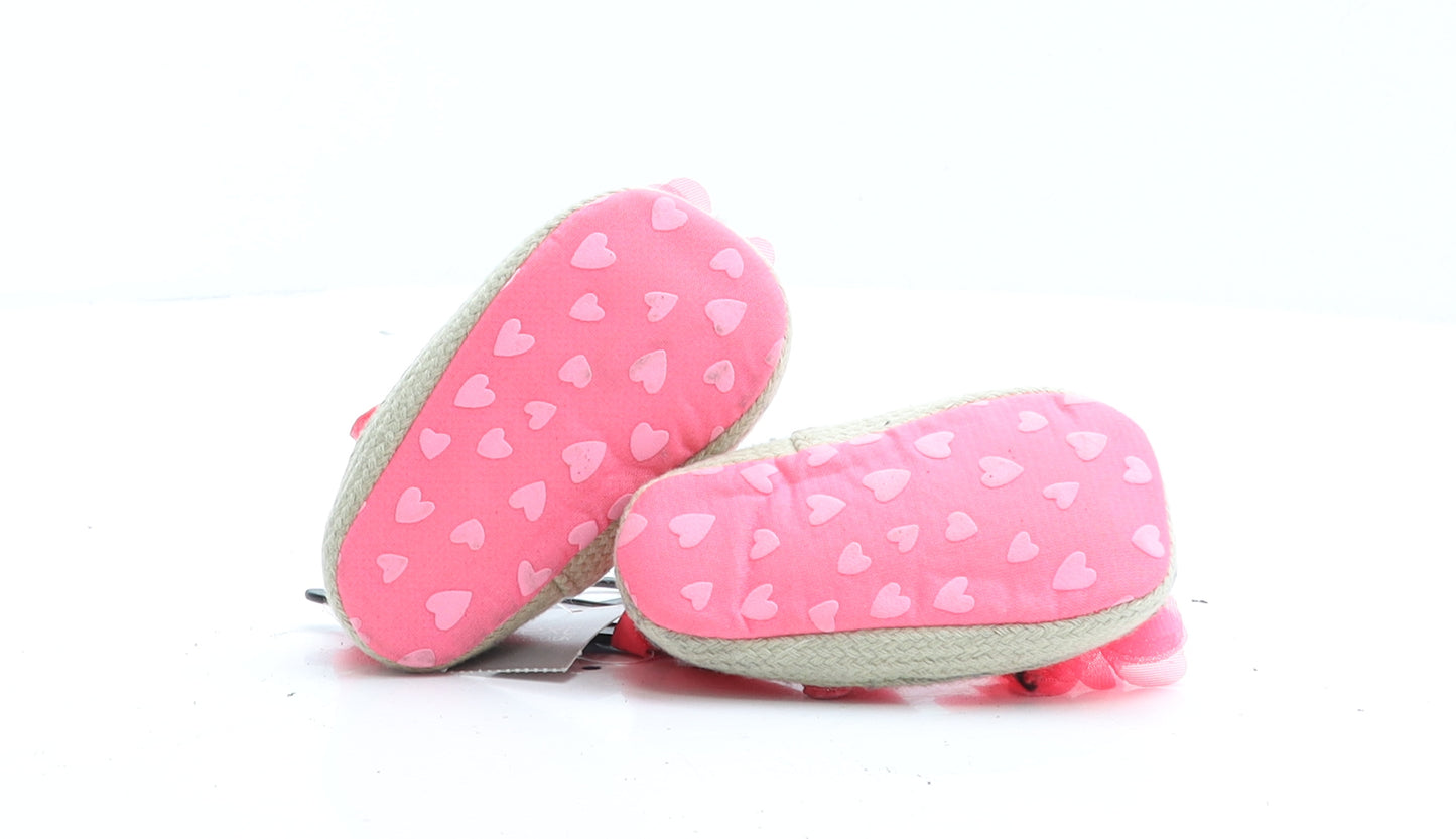NEXT Girls Pink Polyester Espadrille Sandal UK 3