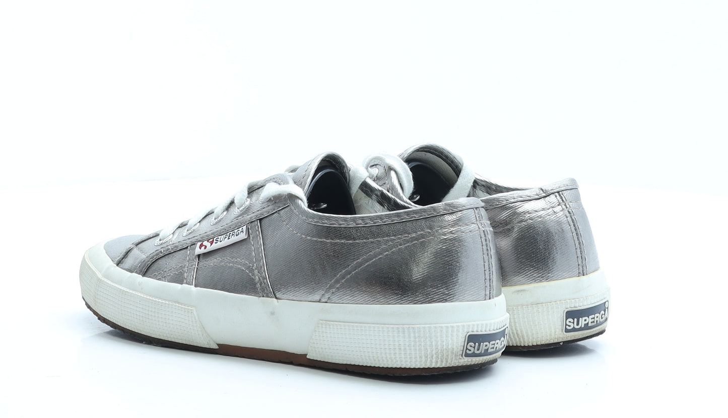 Superga Womens Silver Polyester Trainer UK 4.5 EUR 37.5