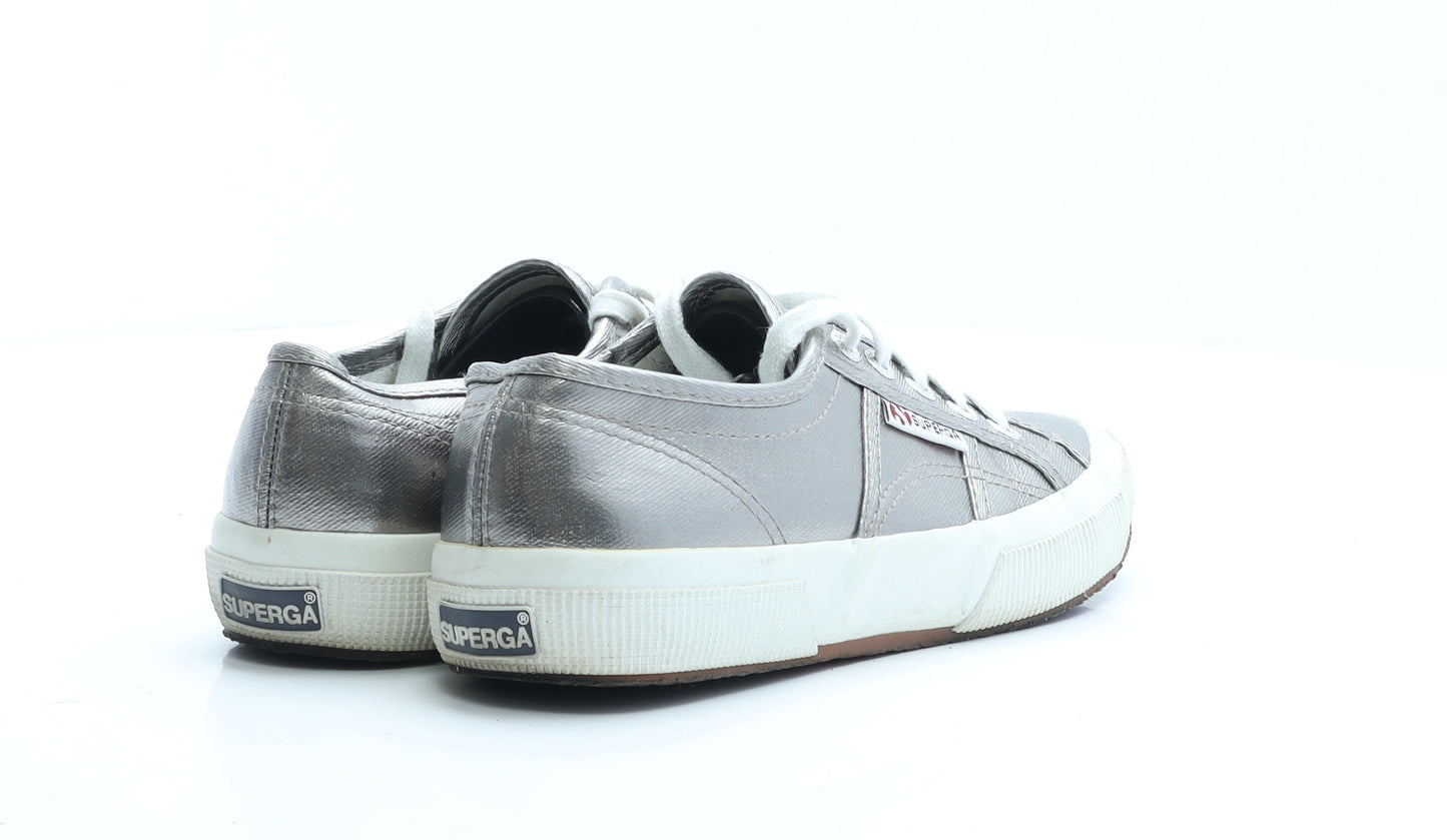 Superga Womens Silver Polyester Trainer UK 4.5 EUR 37.5
