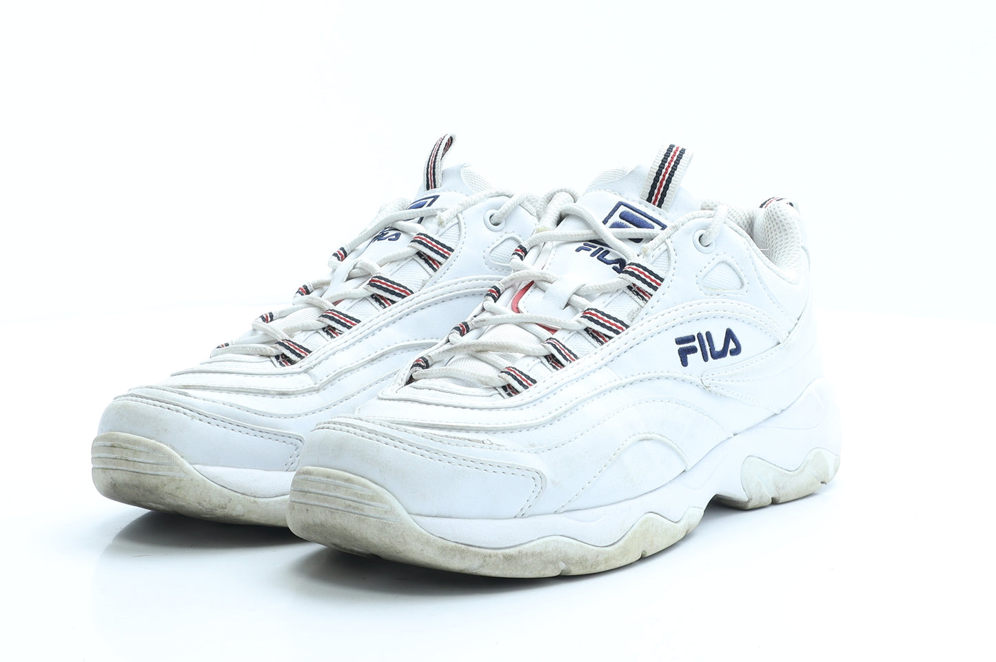 FILA Womens White Polyester Trainer UK 5.5 EUR 39