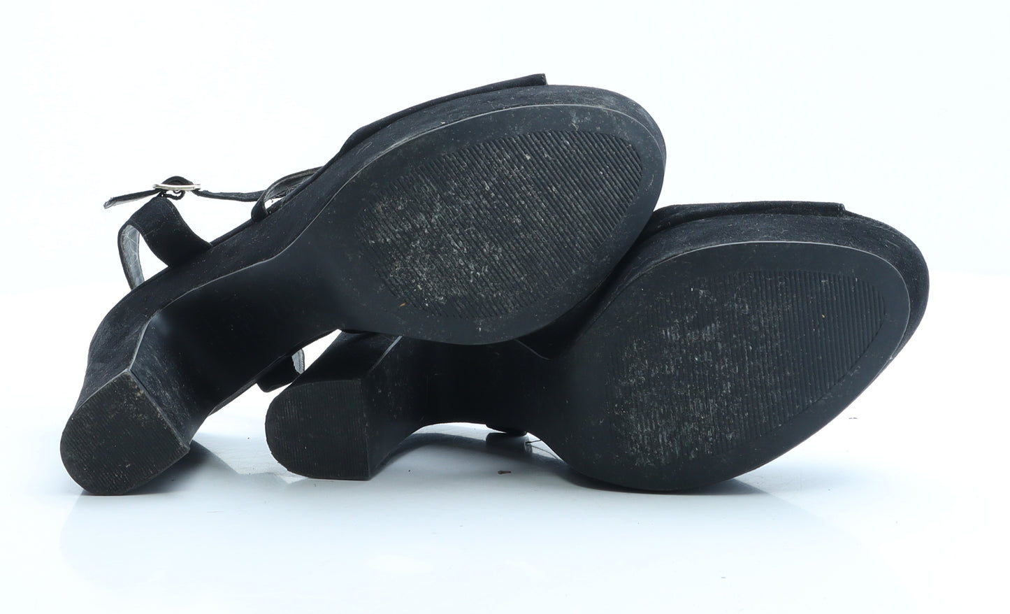 New Look Womens Black Polyester Platform Heel UK 8 EUR 42