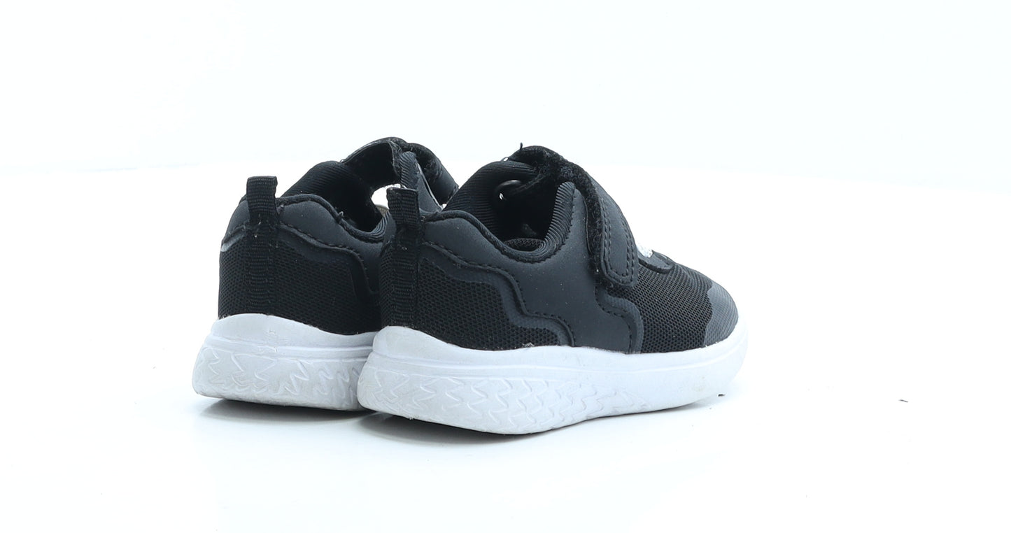 George Boys Black Polyester Trainer UK 4 EUR 21 - First Walks