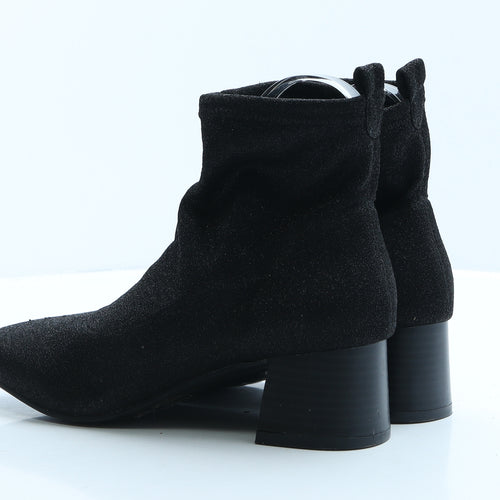 Primark Womens Black Polyester Bootie Boot UK 4 EUR 37