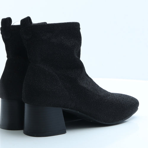 Primark Womens Black Polyester Bootie Boot UK 4 EUR 37