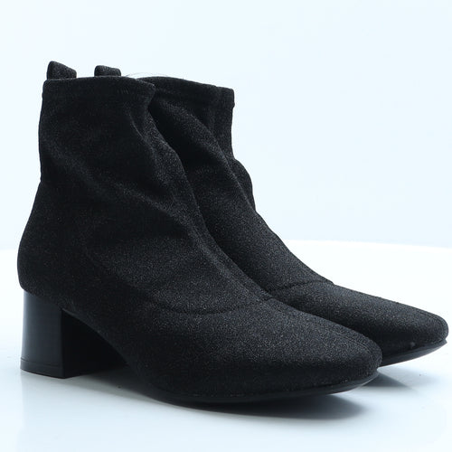 Primark Womens Black Polyester Bootie Boot UK 4 EUR 37