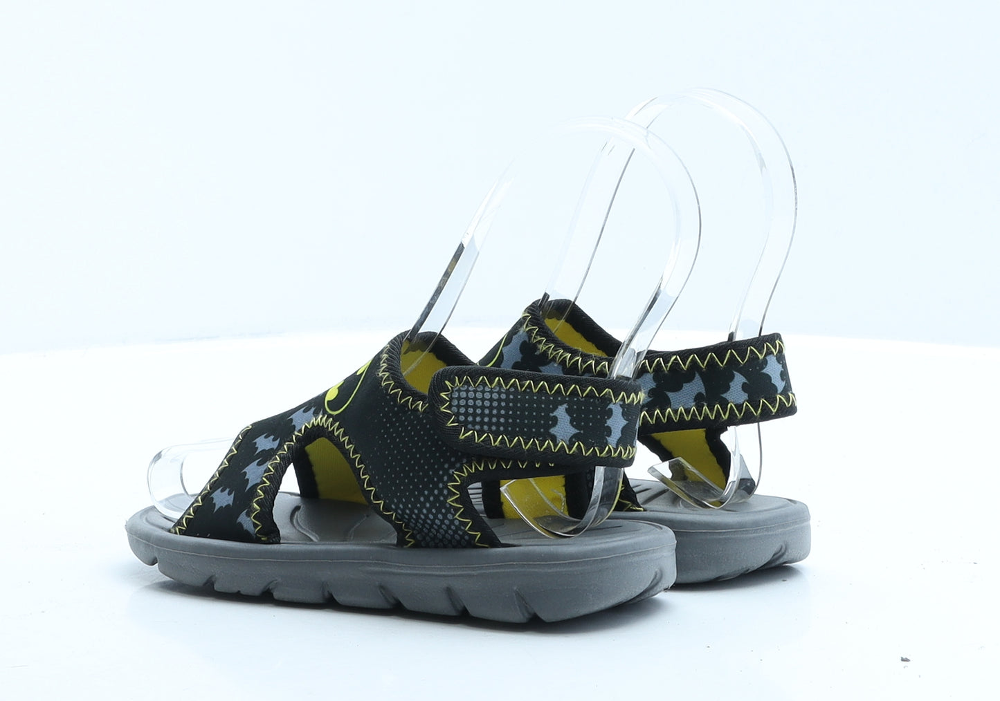 Batman Boys Black Geometric Polyester Slingback Sandal UK 8 EUR 26 - Batman