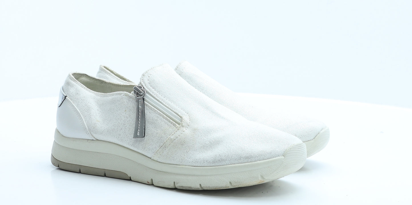 Geox Womens Ivory Polyester Trainer UK 7.5 EUR 41