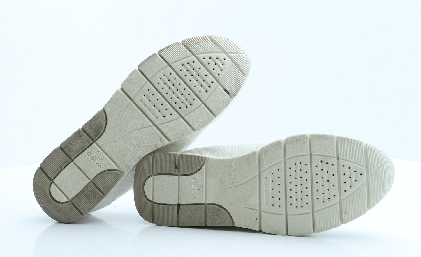 Geox Womens Ivory Polyester Trainer UK 7.5 EUR 41