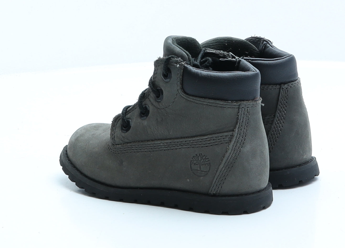 Timberland Boys Grey Faux Suede Combat Boot UK 7.5 EUR 25