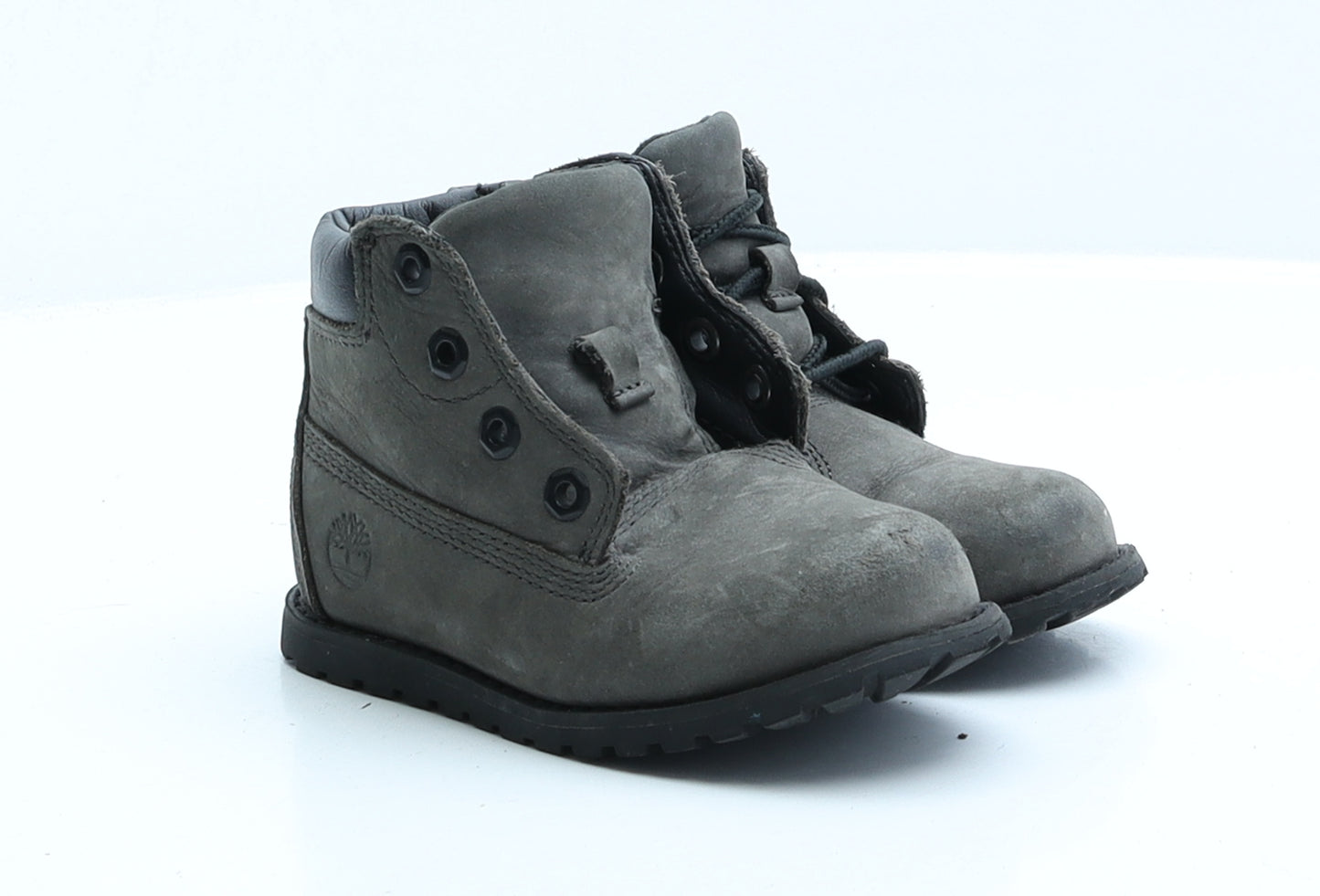 Timberland Boys Grey Faux Suede Combat Boot UK 7.5 EUR 25