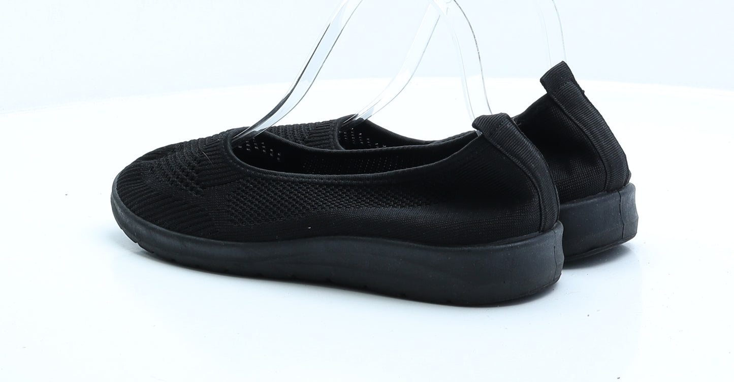 Lilley Womens Black Polyester Flat UK 6 39
