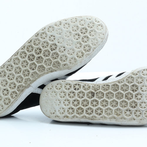 Adidas Gazelle Womens Black Striped Faux Suede Trainer UK 6 EUR 39