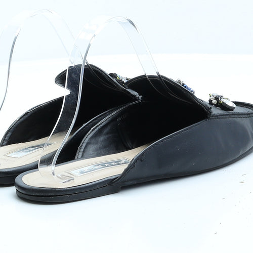 Primark Womens Black Faux Leather Loafer Flat UK 6 EUR 39