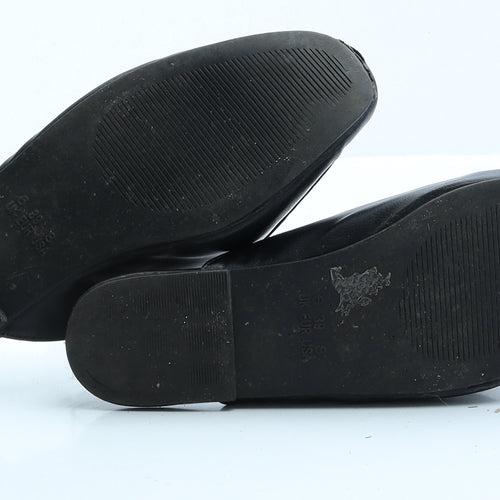 Primark Womens Black Faux Leather Loafer Flat UK 6 EUR 39