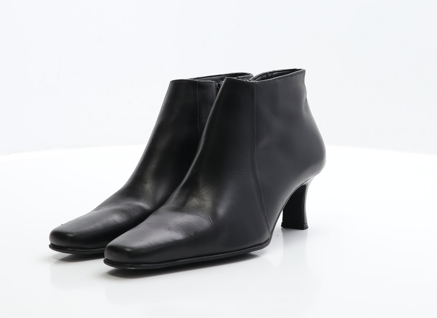 essence Womens Black Leather Bootie Boot UK 5 EUR 38