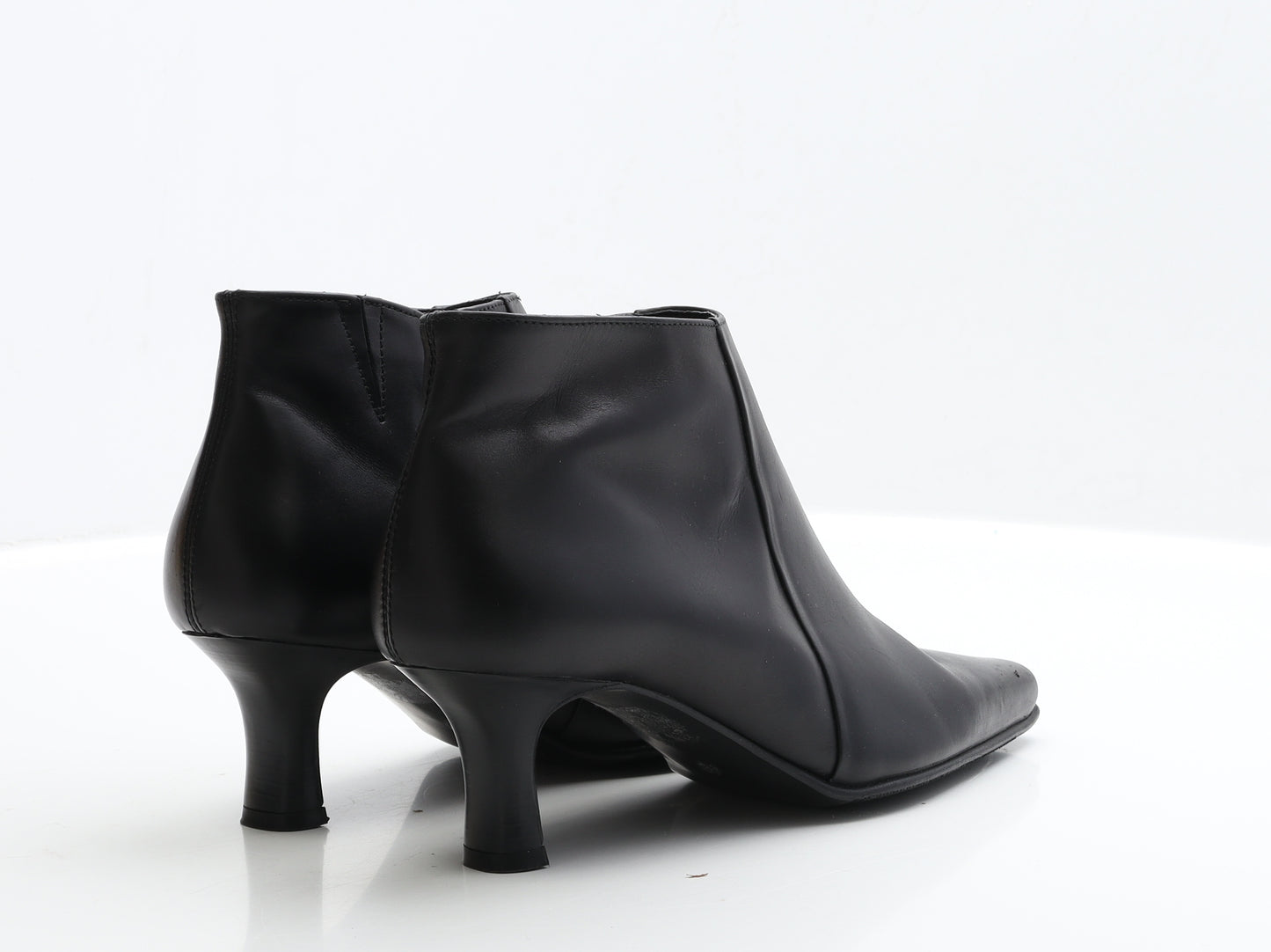 essence Womens Black Leather Bootie Boot UK 5 EUR 38