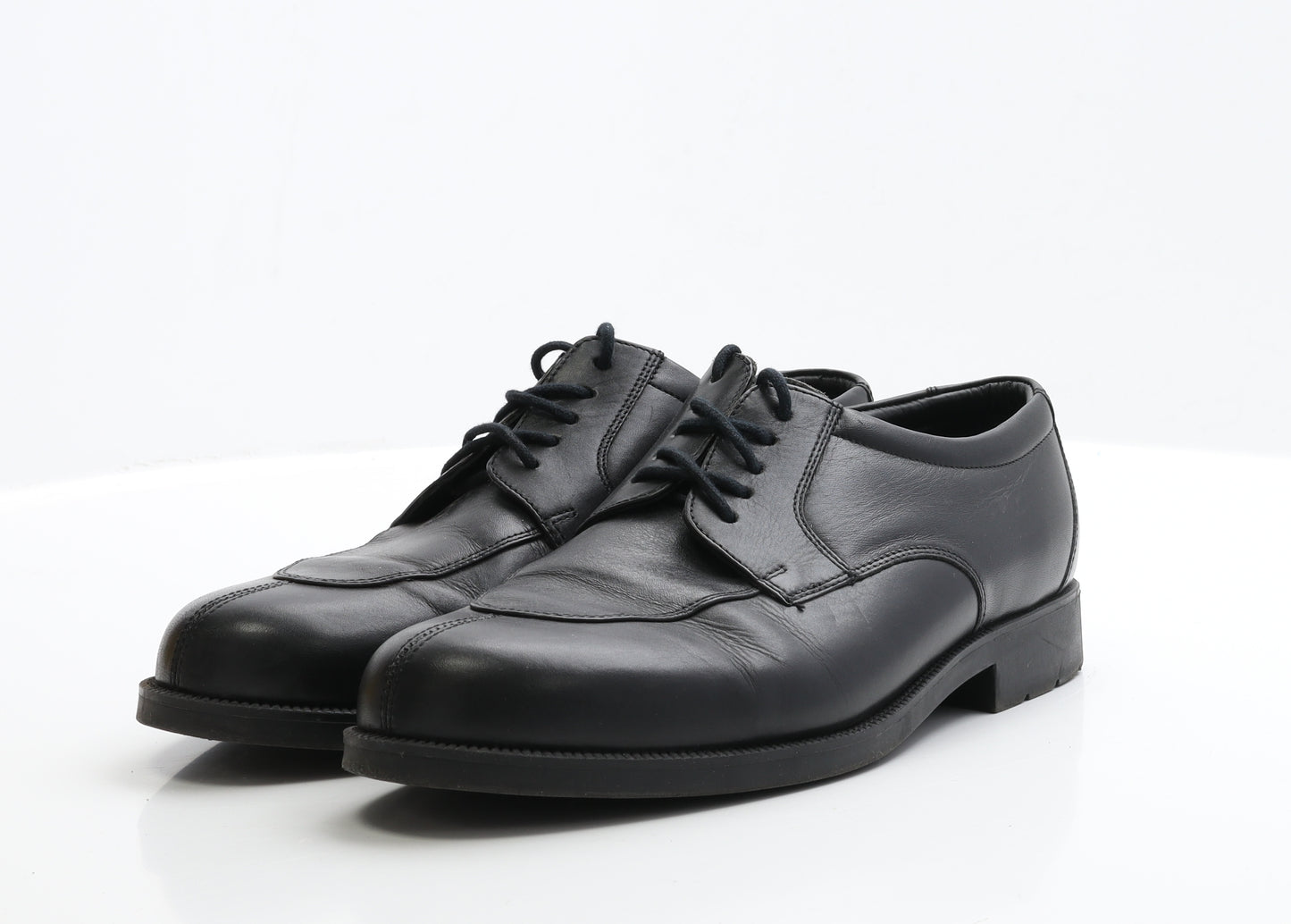 Sledgers Mens Black Leather Oxford Casual UK 9 EUR 43 - Wide Fit