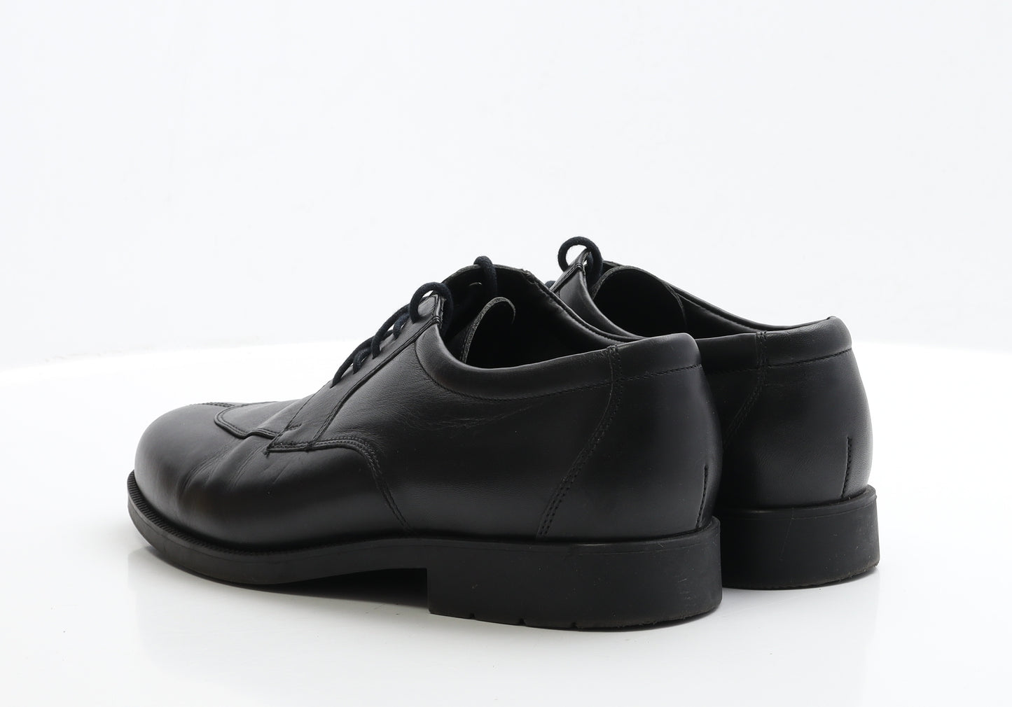Sledgers Mens Black Leather Oxford Casual UK 9 EUR 43 - Wide Fit