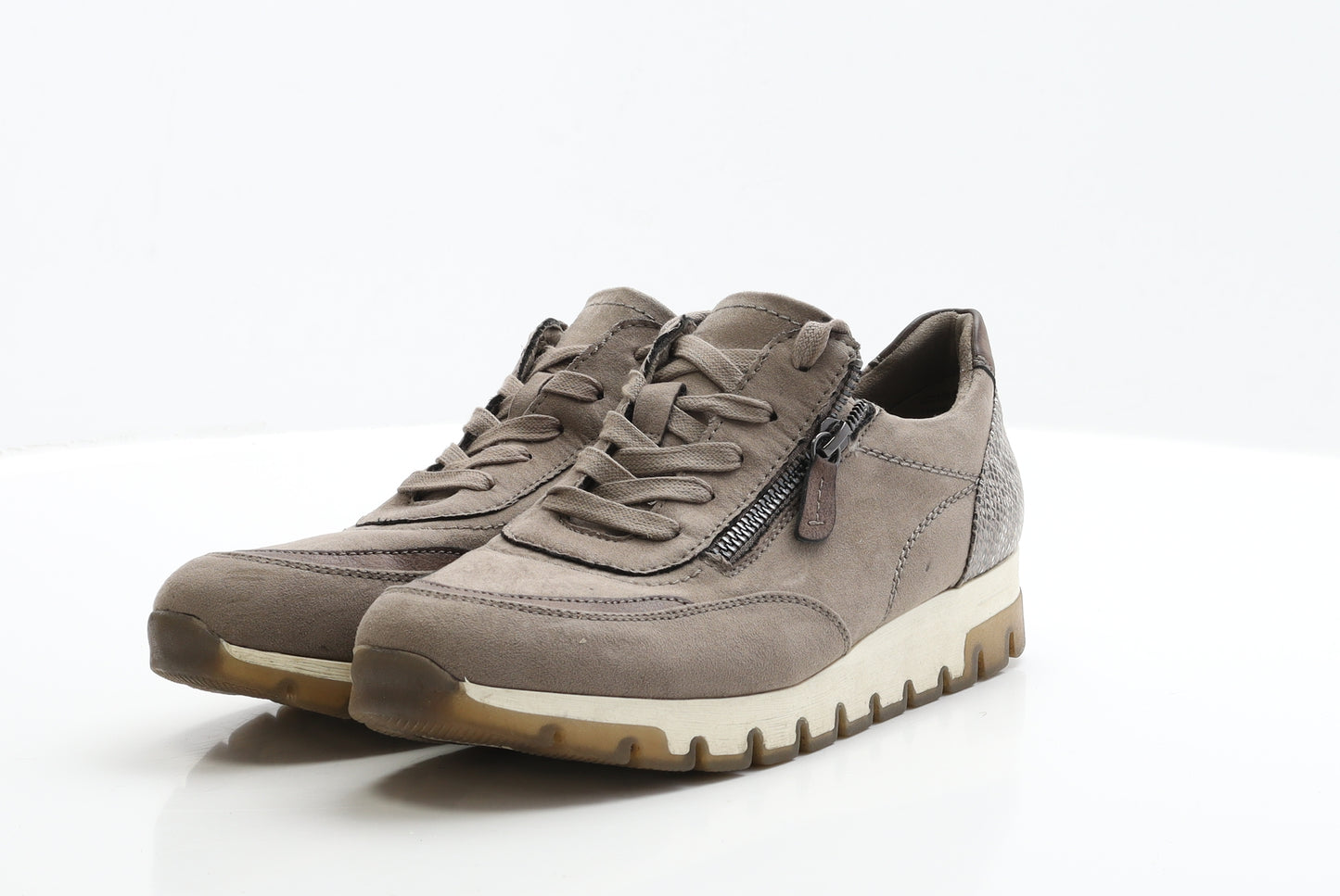 Jana Womens Brown Faux Suede Trainer UK 6 EUR 39