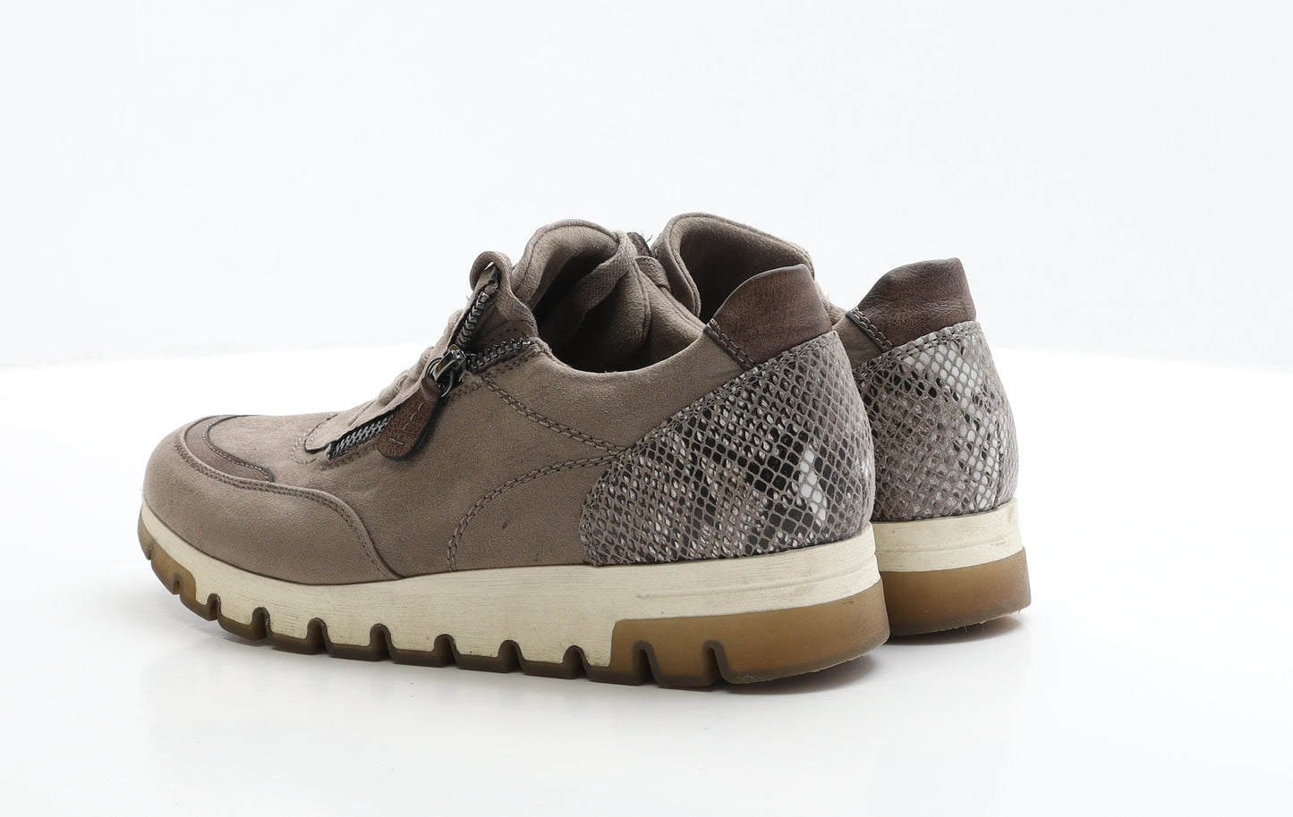Jana Womens Brown Faux Suede Trainer UK 6 EUR 39