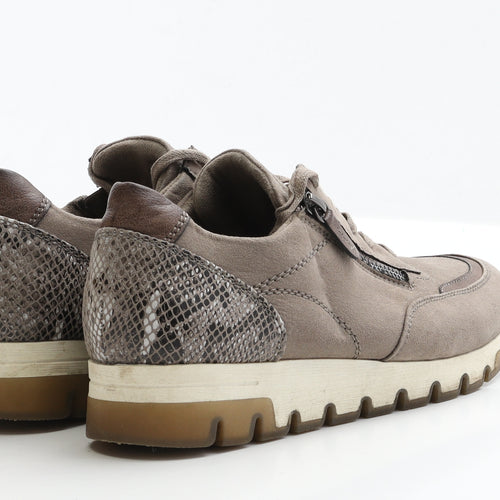 Jana Womens Brown Faux Suede Trainer UK 6 EUR 39
