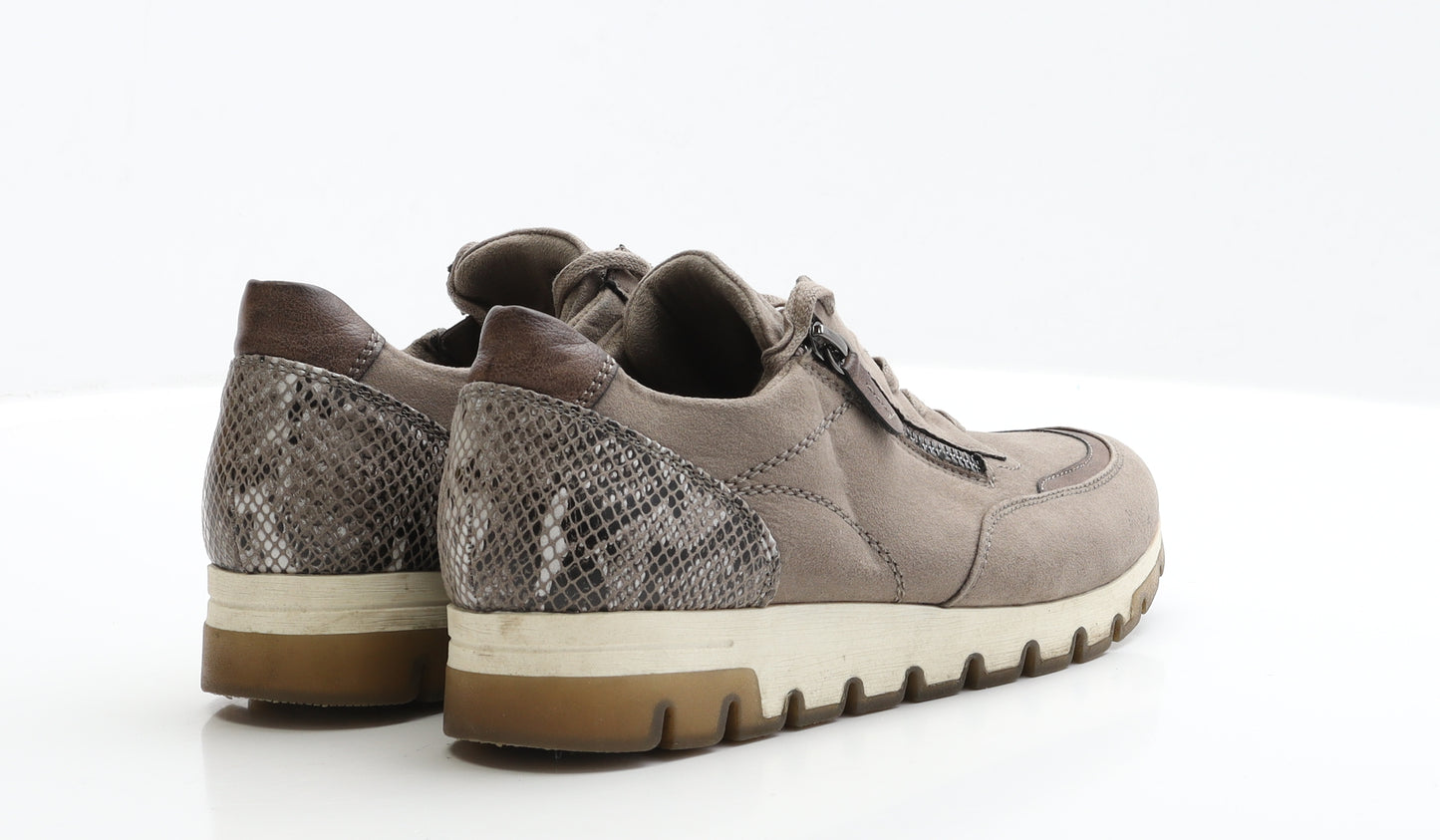 Jana Womens Brown Faux Suede Trainer UK 6 EUR 39