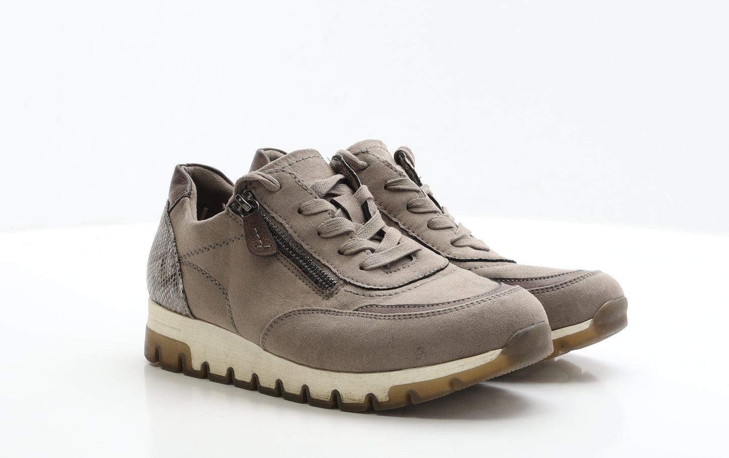 Jana Womens Brown Faux Suede Trainer UK 6 EUR 39