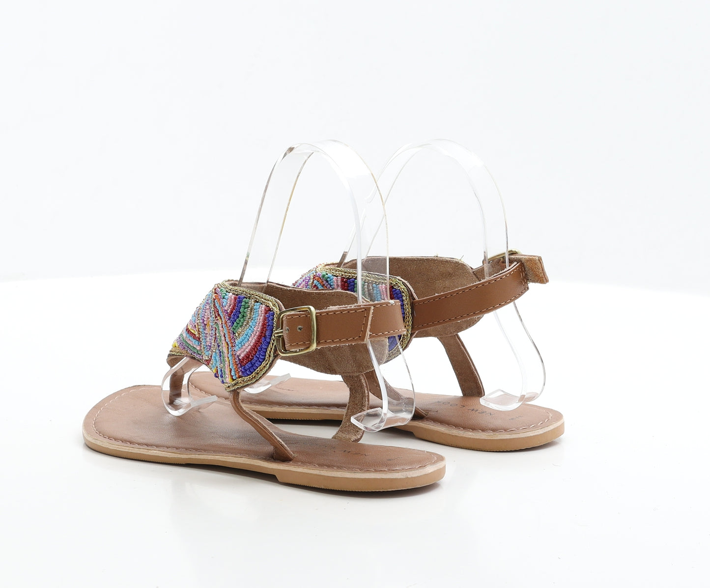 New Look Womens Multicoloured Polyester Thong Sandal UK 3 EUR 36