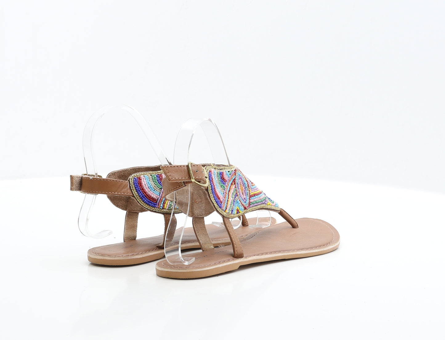 New Look Womens Multicoloured Polyester Thong Sandal UK 3 EUR 36