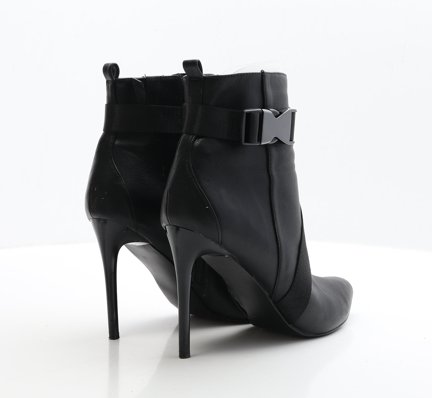 Even&Odd Womens Black Leather Bootie Boot UK 8 EUR 42