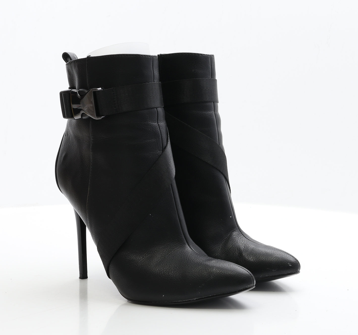 Even&Odd Womens Black Leather Bootie Boot UK 8 EUR 42