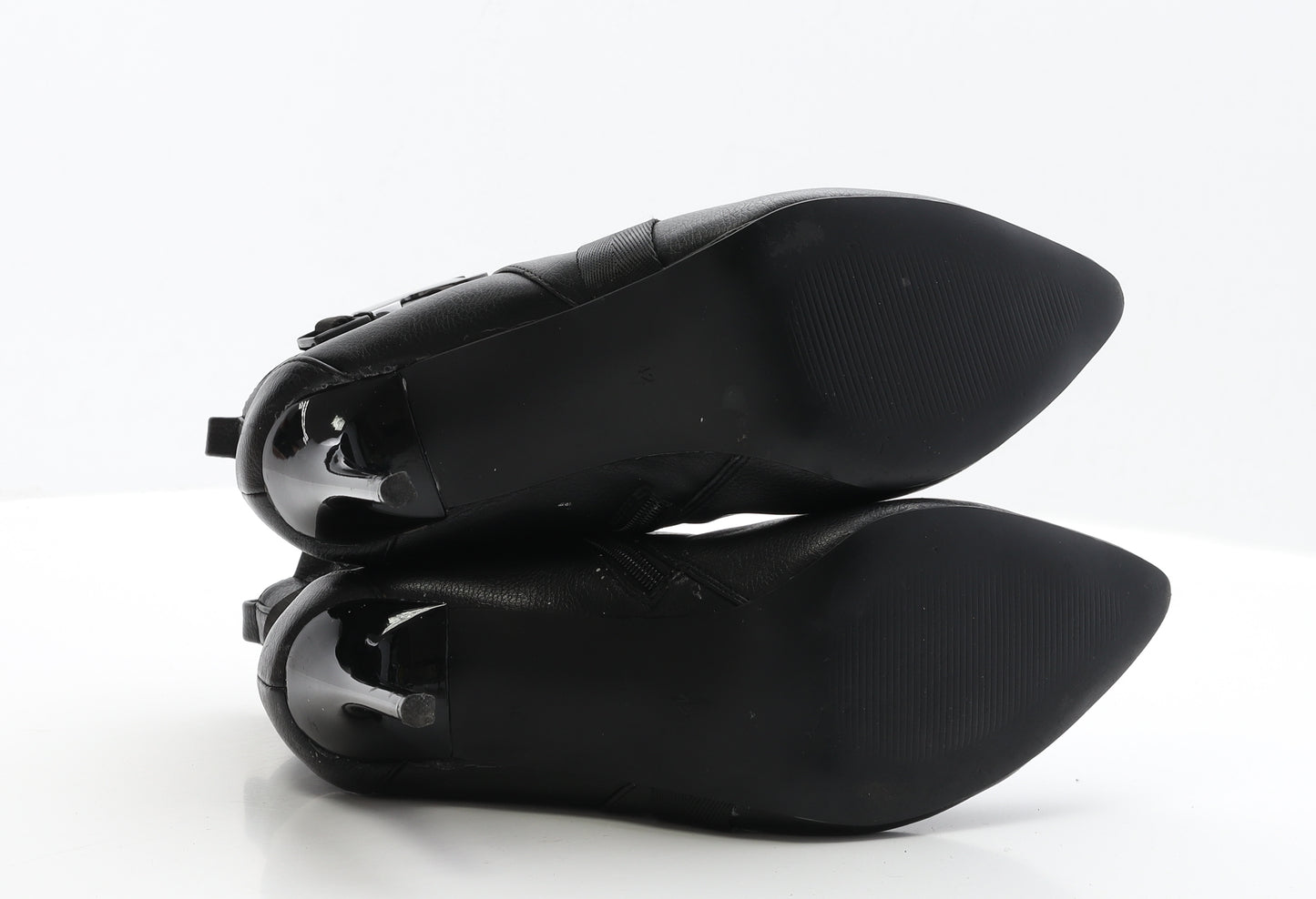 Even&Odd Womens Black Leather Bootie Boot UK 8 EUR 42