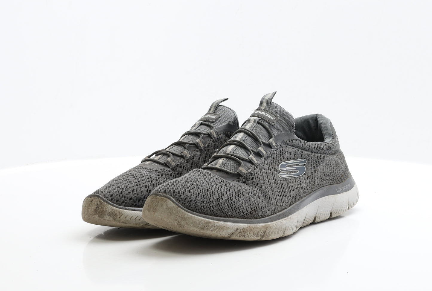 Skechers Mens Grey Polyamide Trainer UK 10 EUR 45